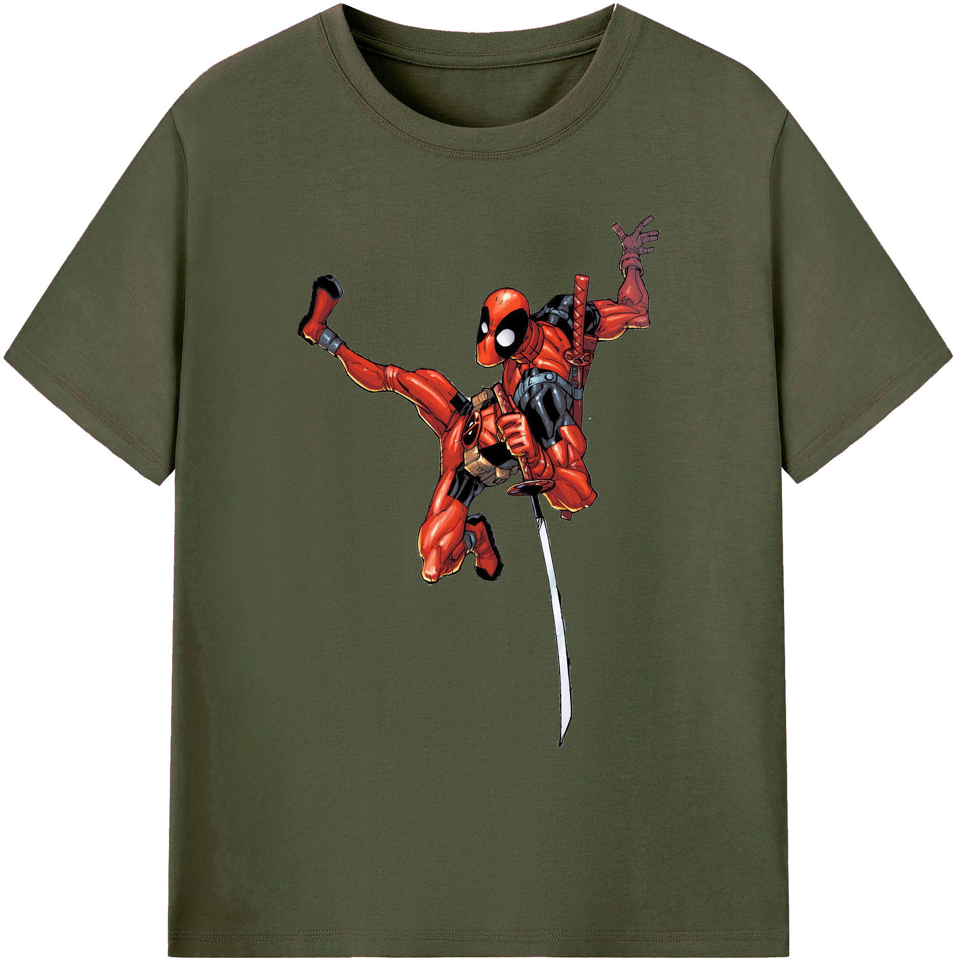 （画像用） Deadpool デッドプール 綿100％ メンズ半袖Tシャツ｜肌触りやわらか＆通気性